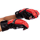 Рукавички для змішаних єдиноборств шкіряні Boxer 2018-4 розмір L Red-Black, фото 3