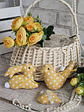 Великодній набор іграшок "Кролик, пташка, сердечко", Н-9 -11 см, для віночка, декор на Великдень,, фото 5