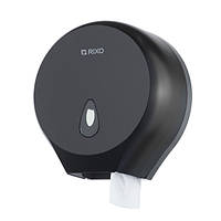 Диспенсер для туалетной бумаги Rixo настенный держатель Джамбо диаметр 24см Италия черный пластик матовый