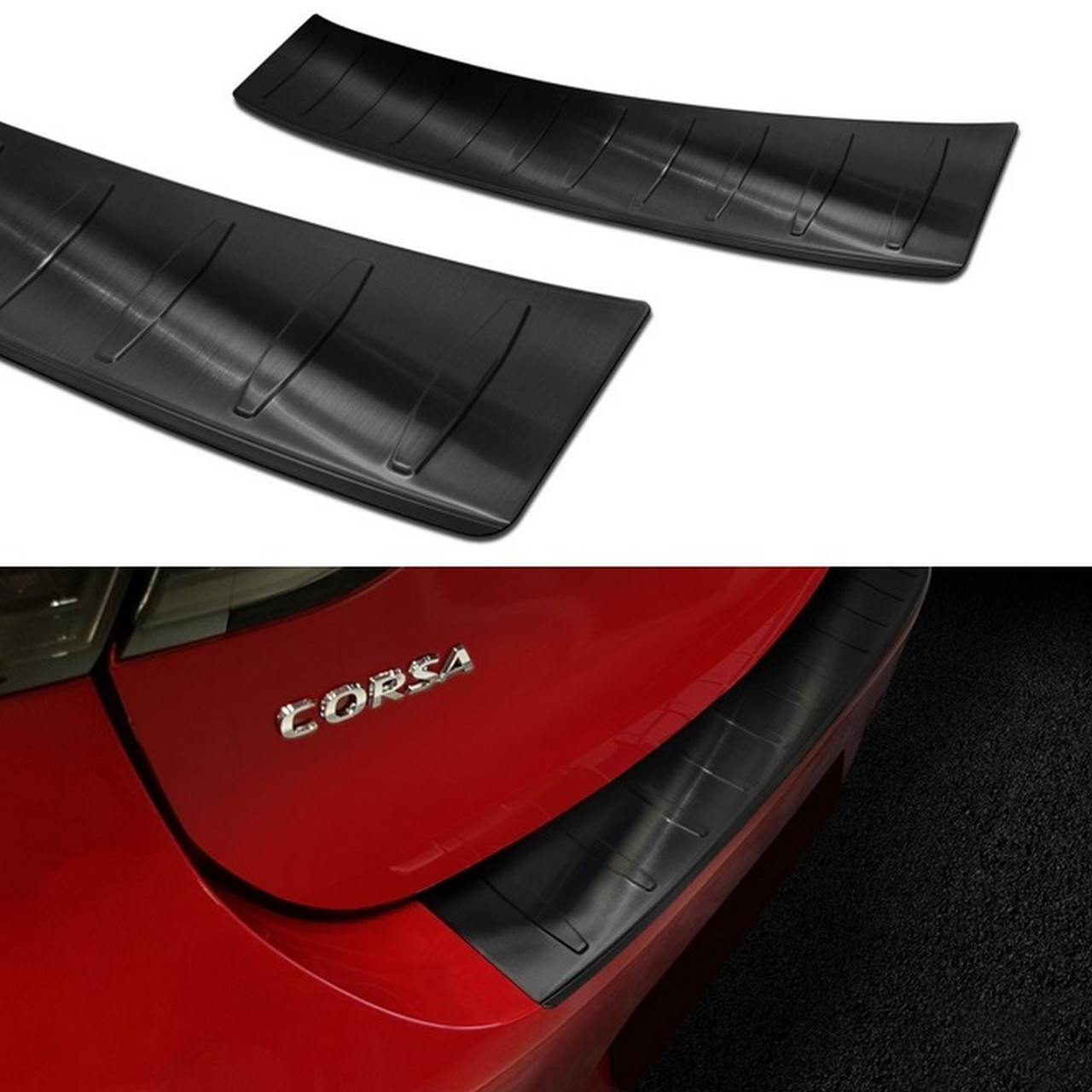 Захисна накладка на задній бампер Opel Corsa F 2019+ /нерж.сталь/