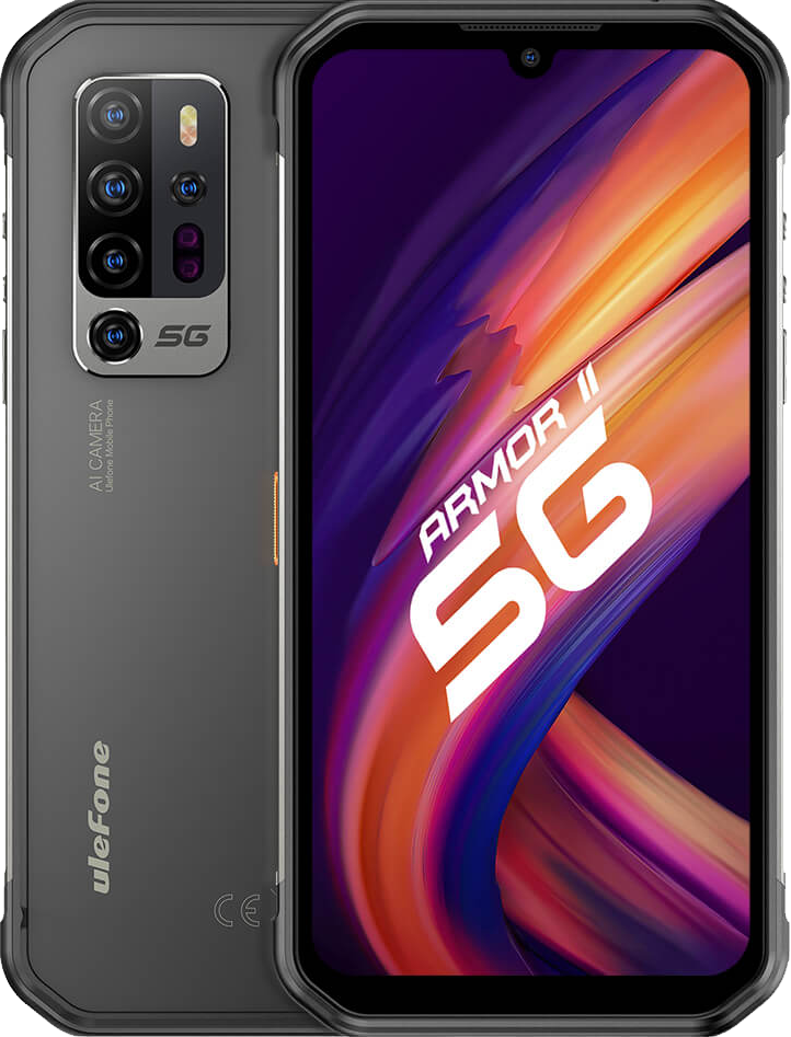 Ulefone Armor 11 5G 8/256Gb, Камера нічного бачення 48 Мп, IP68, Дисплей 6.1" Смартфон Ulefone Armor 11 Black