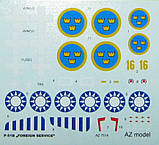 Пластикова модель 1/72 AZ model 7514 американський винищувач P-51B Mustang Foreign Service, фото 3