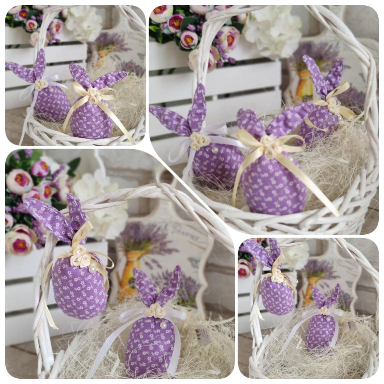 Іграшка Великодня, текстильна, ручної роботи, заготівля для віночка, для корзини, 14 см, фото 1