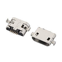 Гнездо Micro USB B 5pin SMT в прорезь на плате 1мм