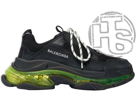 Жіночі кросівки Balenciaga Triple S Clear Sole Black/Neon Green 541624W09ON1047, фото 1