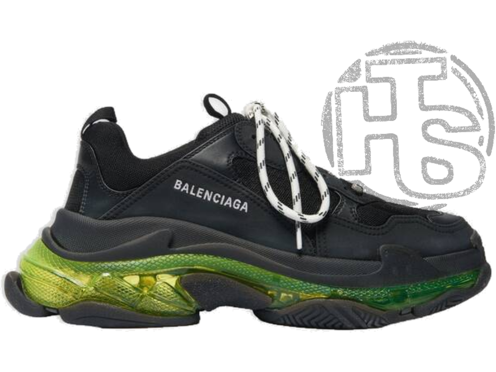 Жіночі кросівки Balenciaga Triple S Clear Sole Black/Neon Green 541624W09ON1047