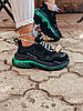 Жіночі кросівки Balenciaga Triple S Clear Sole Black/Neon Green 541624W09ON1047, фото 11