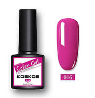 8мл. Гель лак Color Gel Koskoe УФ UV, для маникюра, ногтей под лампу Фуксия 16