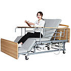 Медичне електро ліжко з туалетом MIRID Е04. Функціональне ліжко для інваліда. Сучасний дизайн, фото 3