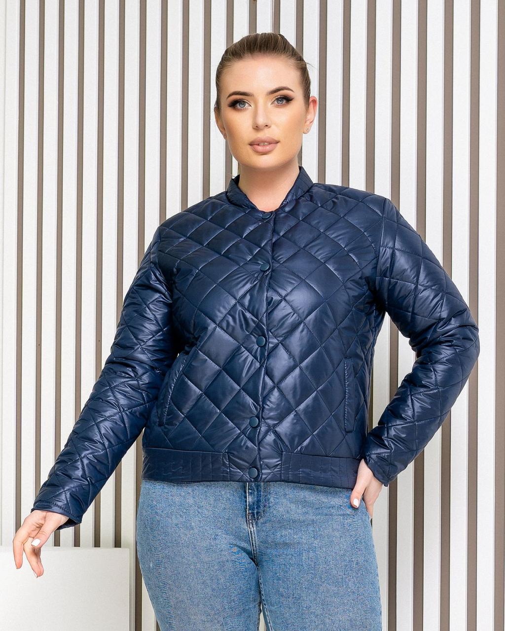 Куртка-бомбер жіноча, (арт.310), колір темно-синій