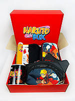 Тематический набор Naruto / Подарочный Бокс Наруто Футболка Пенал / Аниме Подарок для мальчика