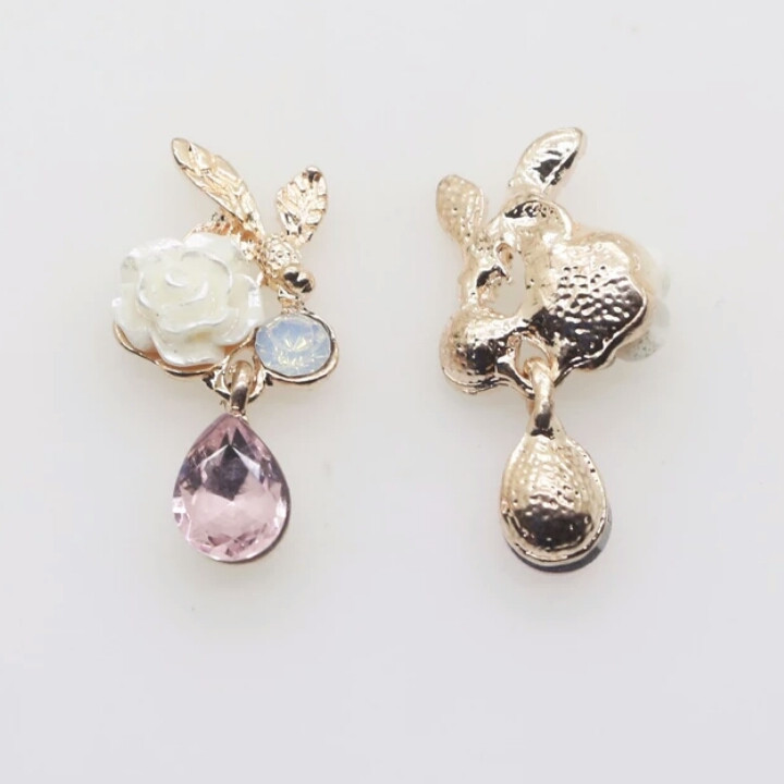 Металевий декор з підвіскою та трояндою 2,5*1,4 см, фото 1