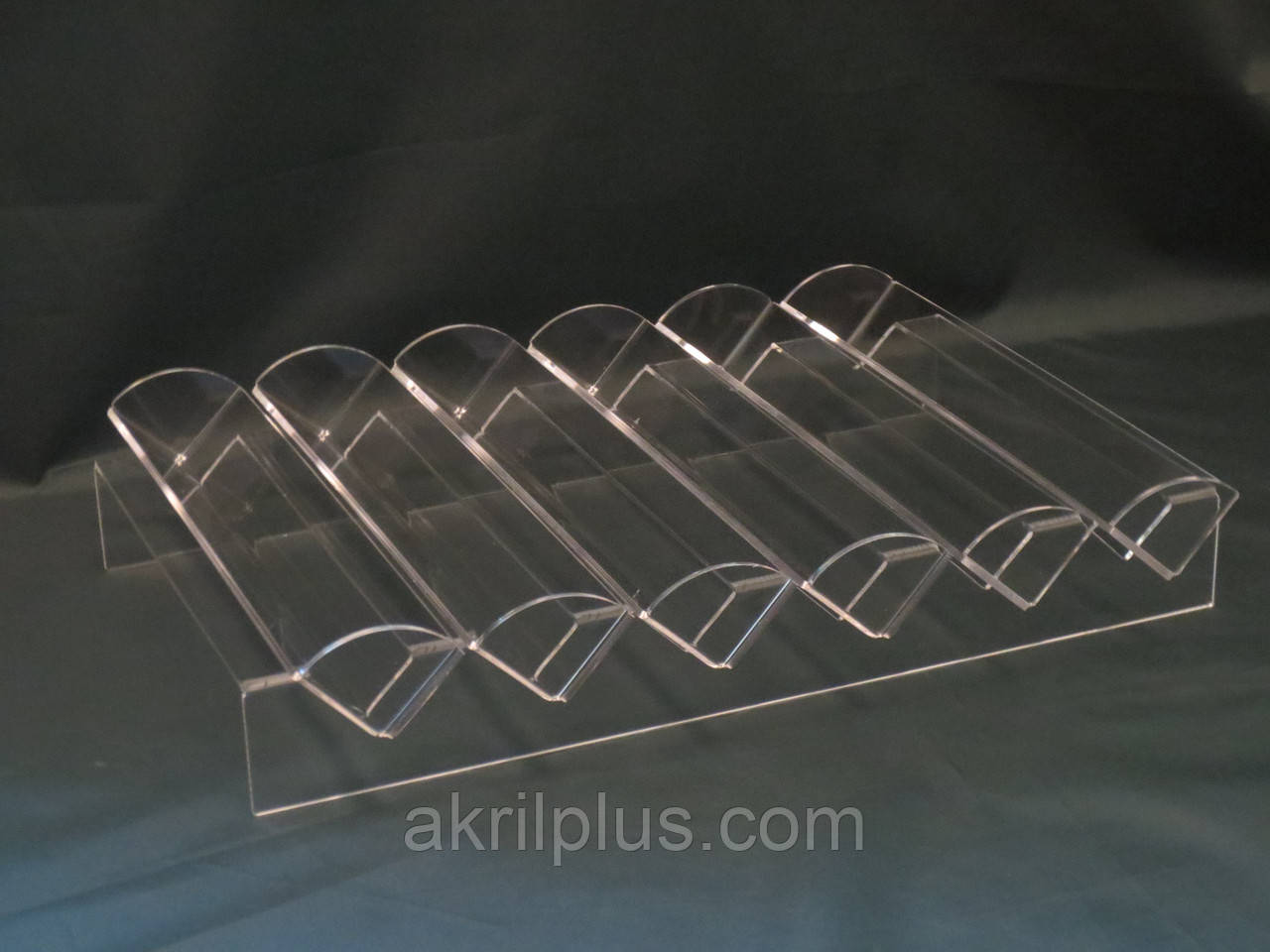 Підставка для макарун на 6 знімних доріжок з прозорого акрилу, фото 1