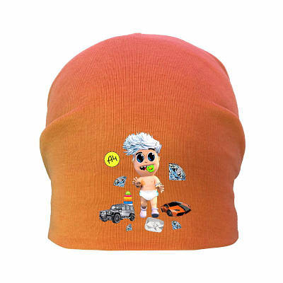Шапка дитяча Влад А4 Папір помаранчева (А4-006) 50-52 см, 54-56 см