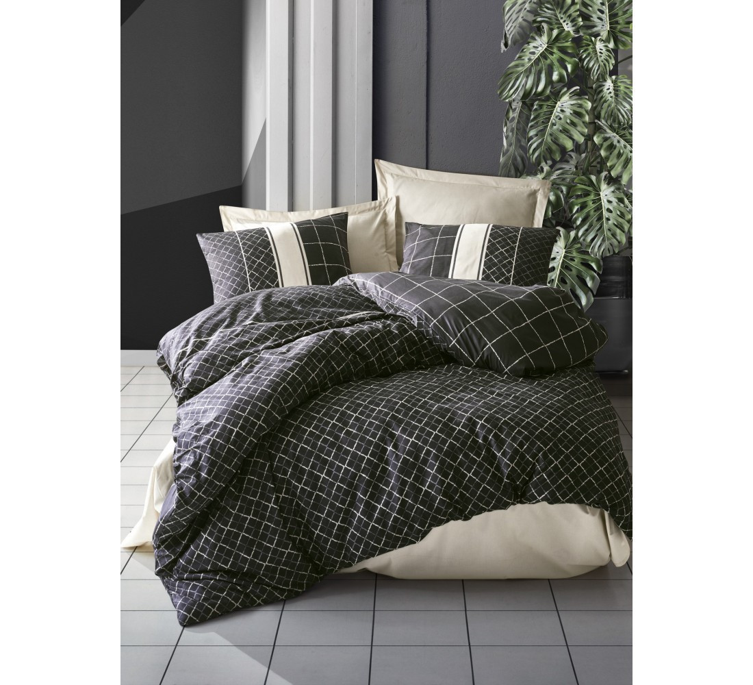 Постільна білизна Cotton Box DARK ANTRE двоспальний євро