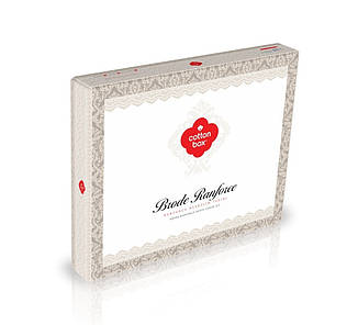 Постільна білизна Cotton Box Brode CAREL CAHVE євро - 4 наволочки, фото 4