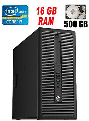 Комп'ютер HP EliteDesk 800 G1 Tower / Intel Core i3-4130 (2 (4) ядра по 3.40 GHz) / 16 GB DDR3 / 500 GB HDD, фото 1