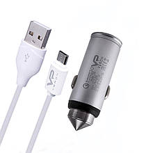 Автомобільний зарядний пристрій Veron T05M QC3.0 Car Charger Set (micro) -3A