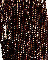 Керамічні намистини, темно коричневі 4 мм