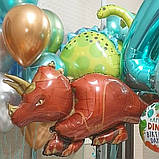 Динозаври фольговані  кульки з гелієм. Triceratops Dinosaur 106х60 см, фото 2