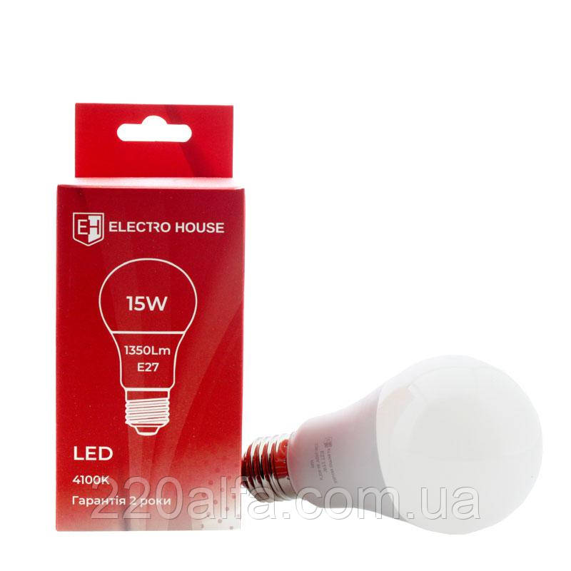 LED-лампа А65 E27 15 Вт 4100 К, фото 1