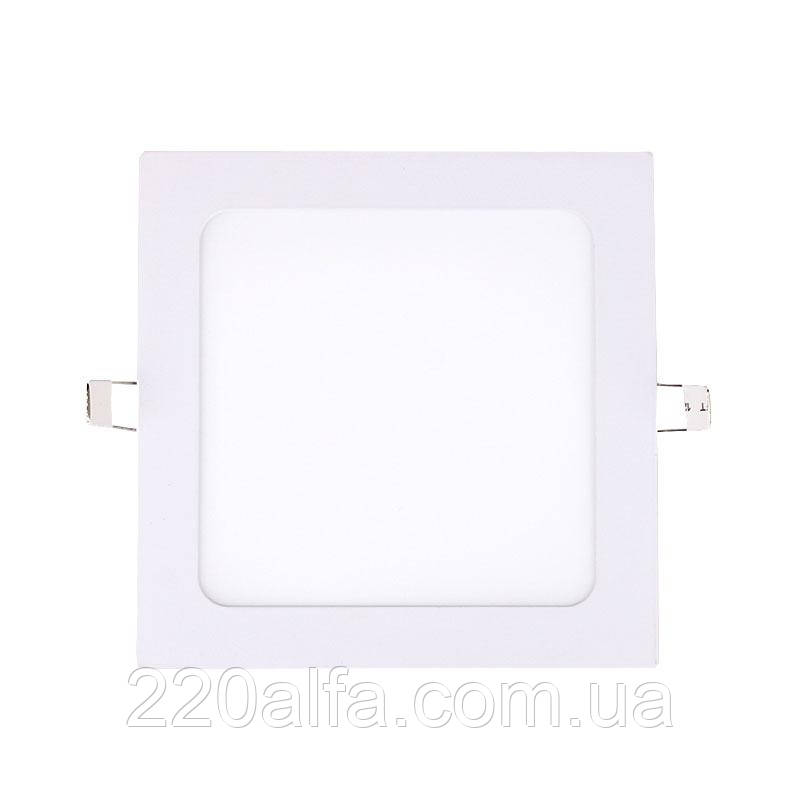 LED-панель Квадратна 4100К 170х170 мм раб. 150х150 12 Вт 1080 Лм, фото 1