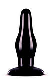 Конусоподібний анальний затор ANAL ADVENTURES PLEASURE PLUG BLACK, фото 2