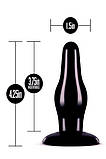 Конусоподібний анальний затор ANAL ADVENTURES PLEASURE PLUG BLACK, фото 4