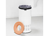 Бак для білизни Brabantia з пробковою кришкою, 35 л, білий (104367), фото 3