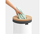 Бак для білизни Brabantia з пробковою кришкою, 35 л, білий (104367), фото 5