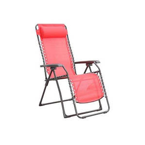 Садове крісло розкладне шезлонг "Zero Gravity" червоне