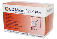 Иглы BD Micro-Fine Plus (Биди Микро-файн) 31G/6 мм, 100 шт.