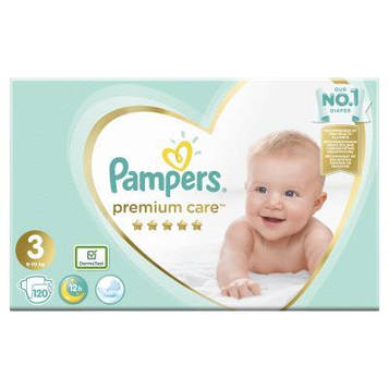 Підгузки Pampers Premium Care Розмір 3, 6-10кг, 120 шт