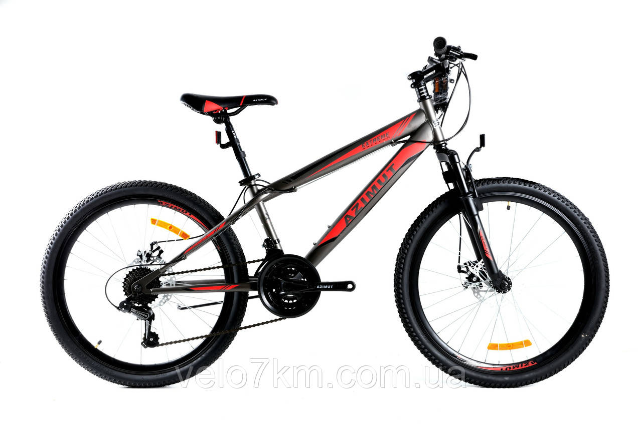 Спортивний гірський велосипед Azimut Extreme 24" GD низька рама13" комплектація Shimano зібраний у коробці