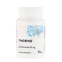 Thorne Research, Цинк пиколинат, 15 мг, 60 капсул