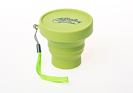 Стакан складаний силіконовий з кришкою 180 мл. Tramp, UTRC-083-olive