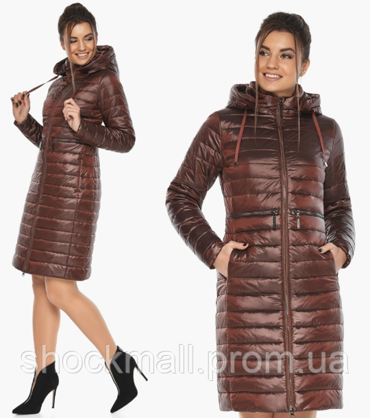 Куртка коричнева жіноча демісезонна подовжена Braggart 68410