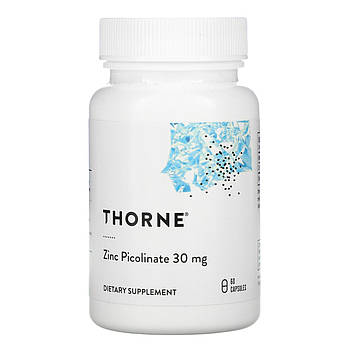 Thorne Research, Цинк picolinate, 30 мг, 60 капсул