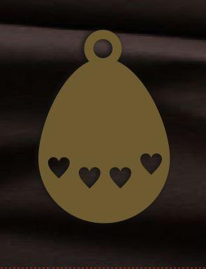 Декор яйцо с подвесом и рис. 4, 5см - фото 1 - id-p1393993673