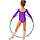 Купальник гімнастичний із довгим рукавом фіолетовий біфлекс різних розмірів, фото 2