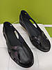 STTOPA Розміри 36-45. Балетки великих розмірів на широку стогу літні шкіряні. 157-3645 Чорні, фото 7