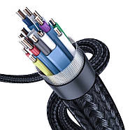 Кабель DVI BASEUS 2K 60Гц DVI 24Pin Male на DVI Male Enjoyment Series Bidirectional Adapter Cable 3м (чорний), фото 3