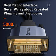 Кабель DVI BASEUS 2K 60Гц DVI 24Pin Male на DVI Male Enjoyment Series Bidirectional Adapter Cable 3м (чорний), фото 6