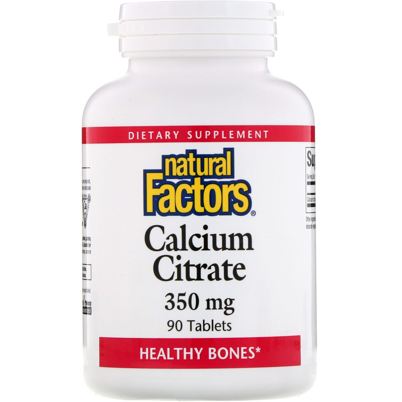 Natural Factors, Цитрат кальцію, Calcium Citrate, 350 мг, 90 таблеток