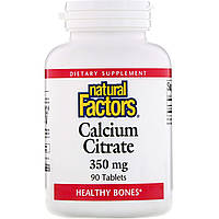 Natural Factors, Цитрат кальция, Calcium Citrate, 350 мг, 90 таблеток