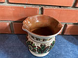 Виріб ваза глиняна ручної авторської роботи  (Косівський розпис), фото 3