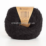 Пряжа Drops Brushed Alpaca Silk (колір 16 black), фото 2