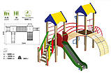 Дитячий ігровий комплекс "Дві вежі" якісний у дворі для дітей, фото 2