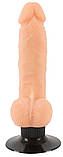 Вібратор із мошонкою на присосці НАТУРАЛ 21см на 4см, фото 7