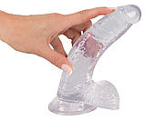 Жіночий страпон з прозорим дилдо, фото 8